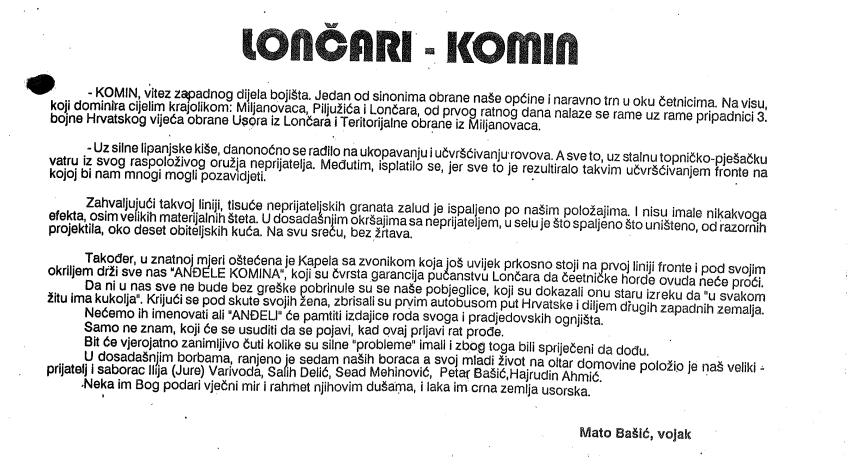 Lončari – Komin