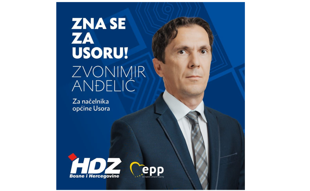 Zvonimir Anđelić, kandidat za načelnika ispred Općinske organizacije HDZ-a BiH Usora